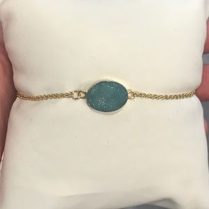 14 Karat Gold Plated Agate Bracelet